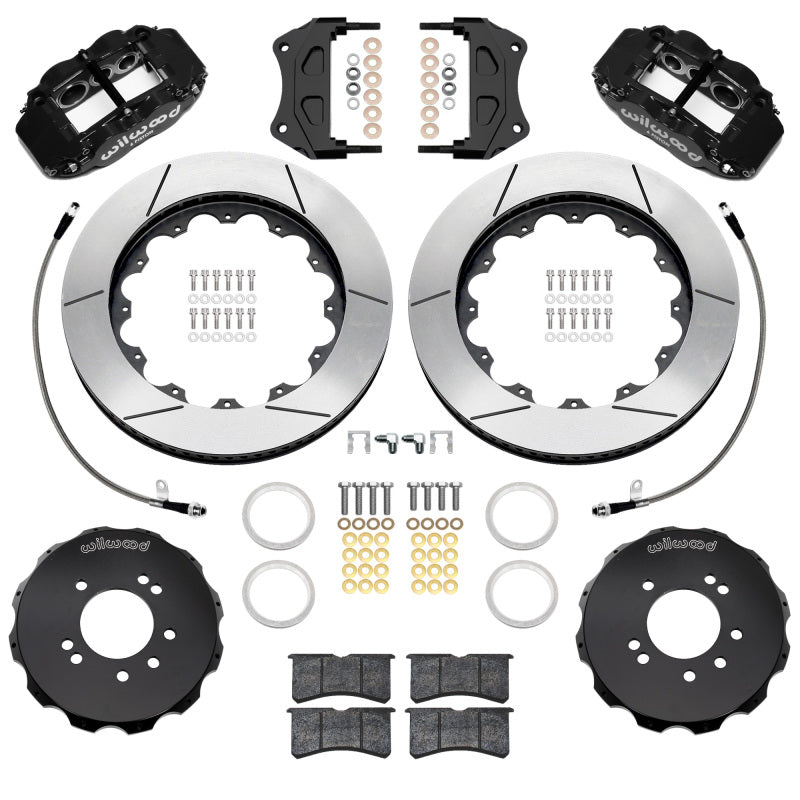 Wilwood 89-98 Nissan 240SX/89-94 Skyline/90-96 300ZX Superlite 6R Fr BBK w/ 14in SLT Rotors - Black - Wilwood - part 140-18247 - TLNS Motorsports