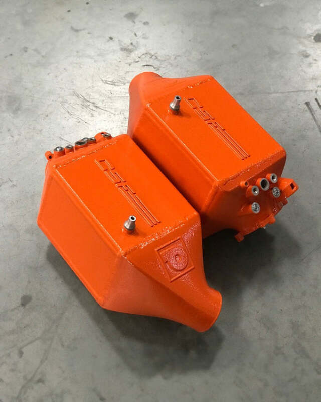 CSF 12-16 BMW M5 (F10) / 12-18 BMW M6 (F06/F12/F13) Twin Charge-Air-Cooler Set - Fire Orange - CSF - part 8109FO - TLNS Motorsports