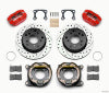 Wilwood Dynapro Lug Mount P/S Park Brake Kit Drilled Red Big Ford 2.00in Off Bronco 5 x 5.50 - Wilwood - part 140-13733-DR - TLNS Motorsports