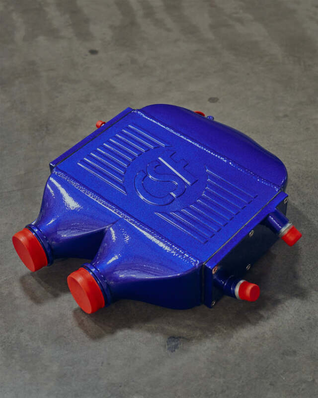 CSF 2014+ BMW M3/M4 (F8X) Top Mount Charge-Air-Cooler - San Marino Blue - CSF - part 8082SMB - TLNS Motorsports