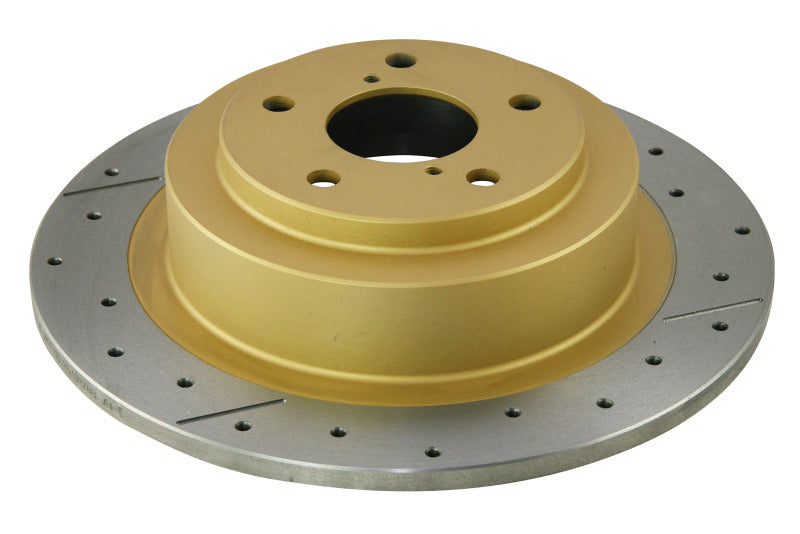 DBA 03-06 Subaru Baja Rear Street Series Drilled & Slotted Rotor w/Gold Hat - DBA - part DBA657X - TLNS Motorsports