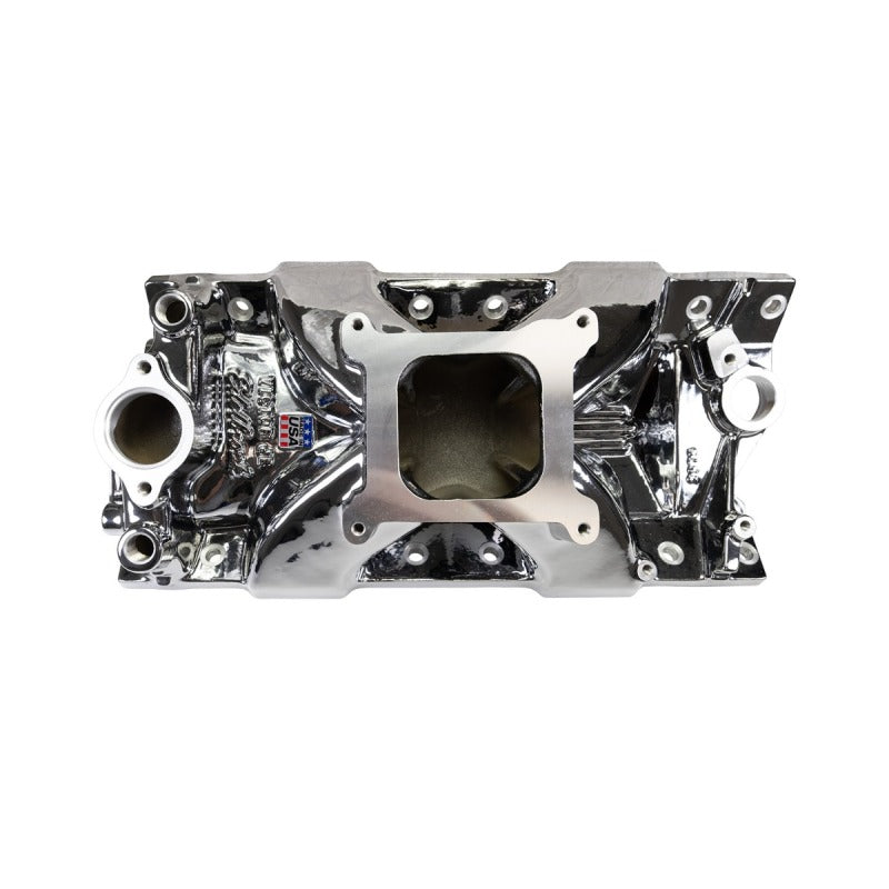 Edelbrock Chevy SB Victor Jr. 23 Degree Intake Manifold - Chrome Plasma Finish - Edelbrock - part 2975-CP - TLNS Motorsports