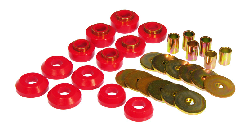 Prothane 67-69 Chevy Camaro/Firebird Conv Body Mount - Red - part 7-120 - TLNS Motorsports