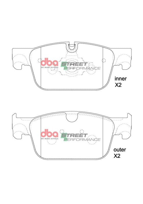 DBA 19-22 Volvo S60 (322mm Front Rotor) Rotor Front SP Performance Brake Pads - DBA - part DB15250SP - TLNS Motorsports