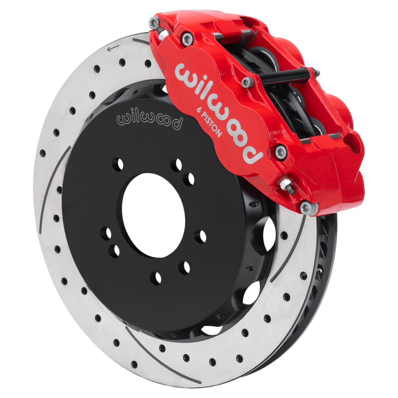 Wilwood 99-02 Nissan Skyline Superlite 6R Front BBK w/ 12.88in D/S Rotors & Flexlines - Red - Wilwood - part 140-18256-DR - TLNS Motorsports