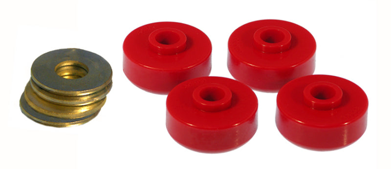 Prothane 84-96 Chevy Corvette Rear Spring Cushions - Red - Prothane