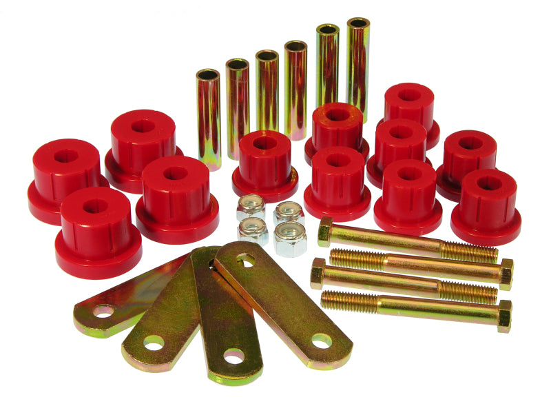 Prothane 67-81 Chevy Camaro HD Spring & Shackles Bushings - Red - Prothane