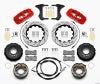 Wilwood AERO4 Rear Kit 14.00 Drilled Red 2005-2014 Mustang w/ BMR Suspn. w/Lines - Wilwood - part 140-13686-DR - TLNS Motorsports