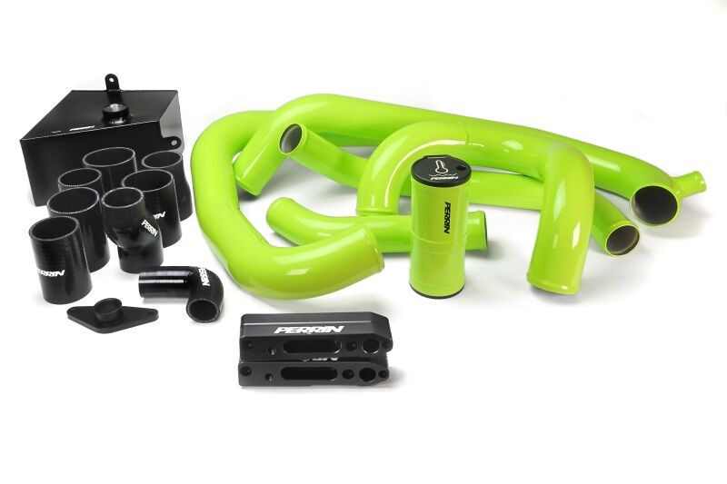 PERRIN 15-21 Subaru STI Front Mount Intercooler Boost Tube Kit - Neon Yellow - Perrin Performance - part PSP-ITR-438-3NY - TLNS Motorsports