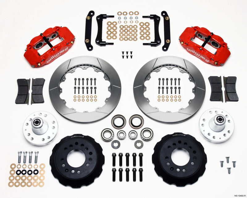 Wilwood Narrow Superlite 6R Front Hub Kit 12.88in Red 79-81 Camaro - part 140-10492-R - TLNS Motorsports