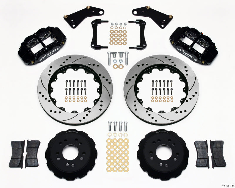 Wilwood Narrow Superlite 6R Front Hat Kit 14.00in Drilled 65-82 Corvette C2/C3 - part 140-10617-D - TLNS Motorsports