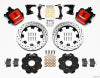 Wilwood Combination Parking Brake Rear Kit 12.19in Drilled Red Civic / Integra Drum 2.71 Hub Offset - Wilwood - part 140-10211-DR - TLNS Motorsports