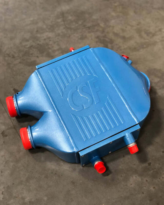 CSF 2014+ BMW M3/M4 (F8X) Top Mount Charge-Air-Cooler - Blue Jeans - CSF - part 8082BJ - TLNS Motorsports