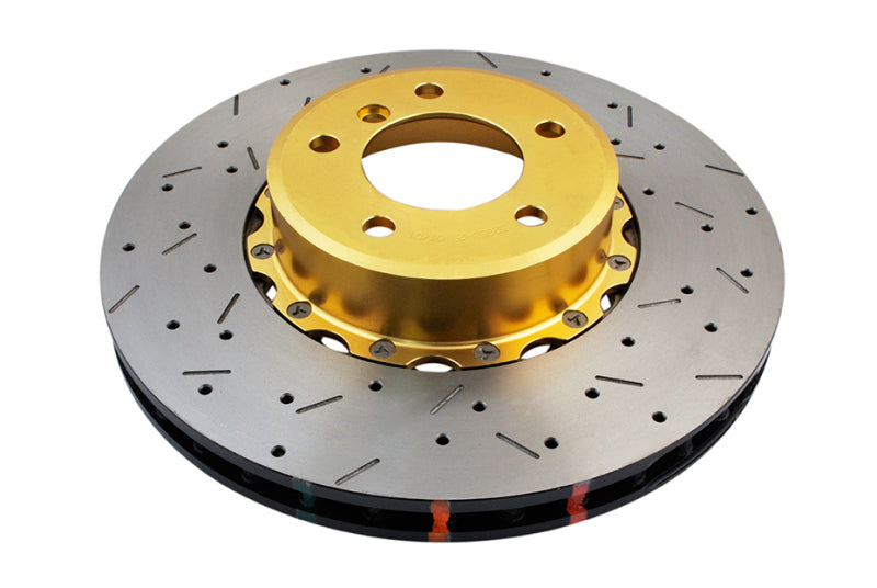 DBA 09-15 BMW 335d Front 5000 Series Drilled & Slotted Rotor w/Gold Hat - DBA - part DBA52858GLDXS - TLNS Motorsports