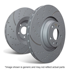 EBC 15-17 Ford Mustang GT GD Sport Slotted and Dimpled Front Rotors - part GD7693 - TLNS Motorsports