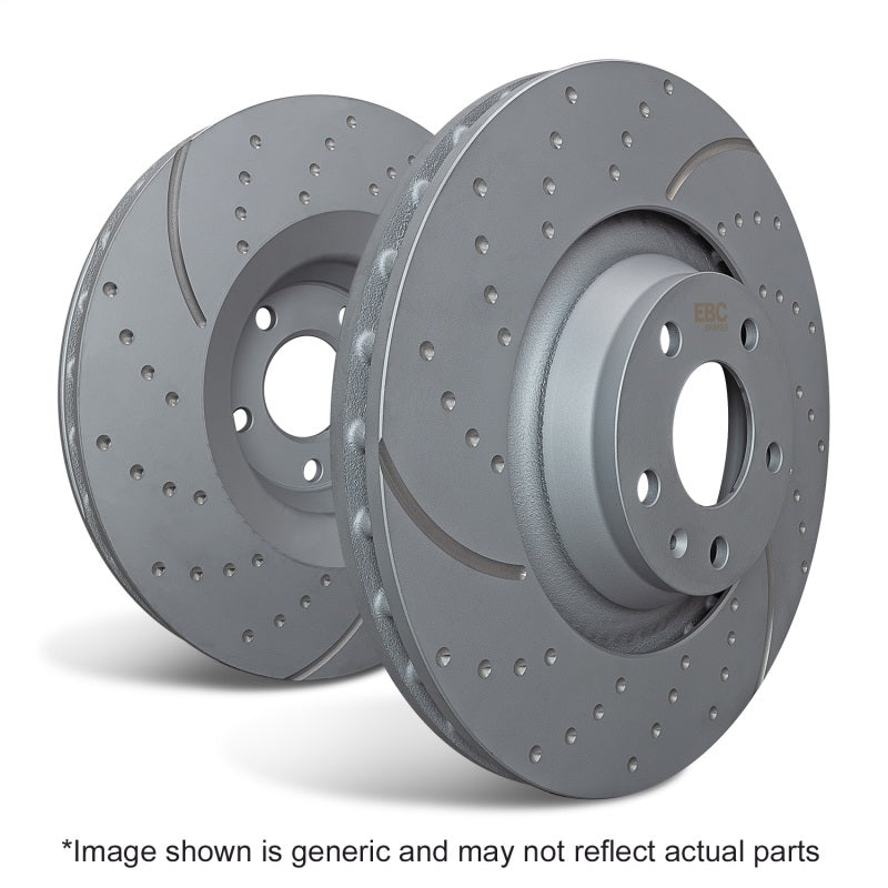 EBC 15-17 Ford Mustang EcoBoost GD Sport Slotted and Dimpled Rear Rotors - part GD7695 - TLNS Motorsports