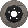 StopTech Power Slot 00-05 Legacy / 7/98-08 Impreza Front Right SportStop Slotted Rotor - Stoptech - part 126.47012SR - TLNS Motorsports