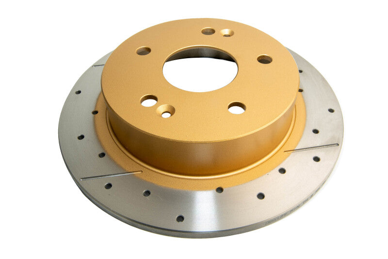 DBA 97-03 Honda Accord 3.0L Rear Drilled & Slotted Rotor (w/Gold Hat) - DBA - part DBA489X - TLNS Motorsports