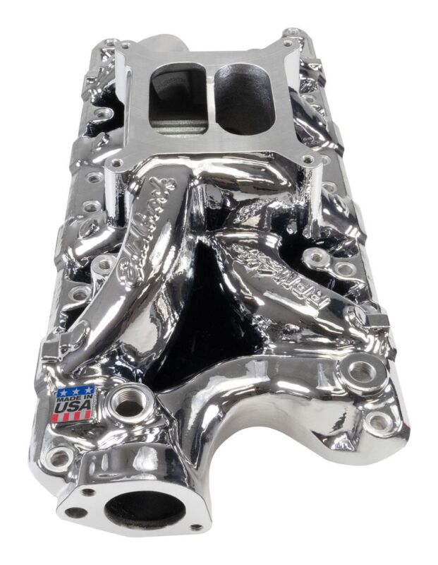 Edelbrock Ford Small-Block 289-302-347 RPM Air-Gap Intake Manifold - Chrome Plasma Finish - Edelbrock - part 7521-CP - TLNS Motorsports