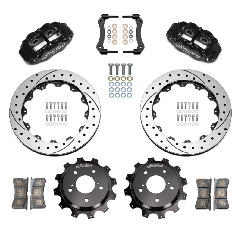 Wilwood 89-02 Nissan Skyline Superlite 4R Rear BBK w/ 13.50in Diameter D/S Rotor - Black - Wilwood - part 140-18274-D - TLNS Motorsports