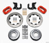 Wilwood Forged Dynalite P/S Rear Kit Drilled Red Mopar/Dana 2.36in Off w/Snap Ring Bearing - Wilwood - part 140-5591-DR - TLNS Motorsports