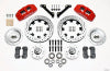 Wilwood Dynapro 6 Front Hub Kit 12.19in Drilled Red 79-81 Camaro - Wilwood - part 140-12836-DR - TLNS Motorsports