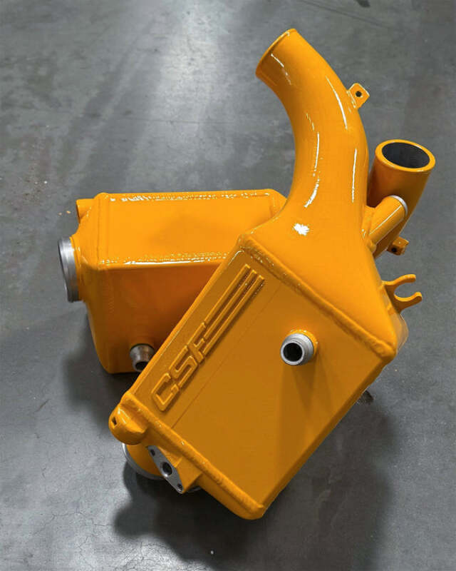 CSF 16-21 BMW M5 (F90) / 17-21 BMW M8 (F91/F92/F93) Twin Charge-Air-Cooler Set - Nitro Yellow - CSF - part 8178NY - TLNS Motorsports