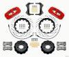 Wilwood AERO6 Front Hat Kit 15.00 Drilled Red 2007-2011 BMW E90 Series w/Lines - Wilwood - part 140-13919-DR - TLNS Motorsports