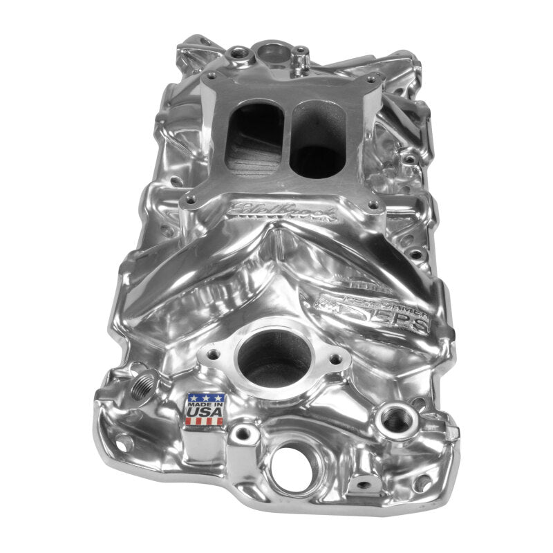 Edelbrock Chevy SB Performer EPS Manifold w/ Oil Fill Tube - Polished Finish - Edelbrock - part 27031 - TLNS Motorsports