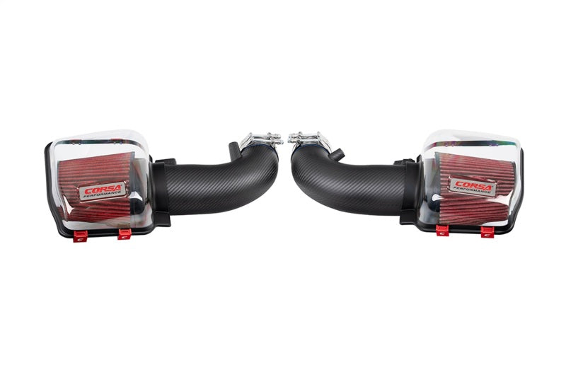 Corsa 24-25 Ford Mustang GT 5.0L V8 Carbon Fiber Cold Air Intake w/ DryTech Air Filters - Matte - CORSA Performance - part 44013DMT - TLNS Motorsports
