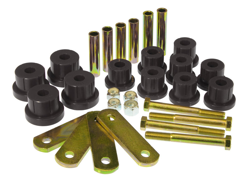 Prothane 67-81 Chevy Camaro HD Spring & Shackles Bushings - Black - Prothane