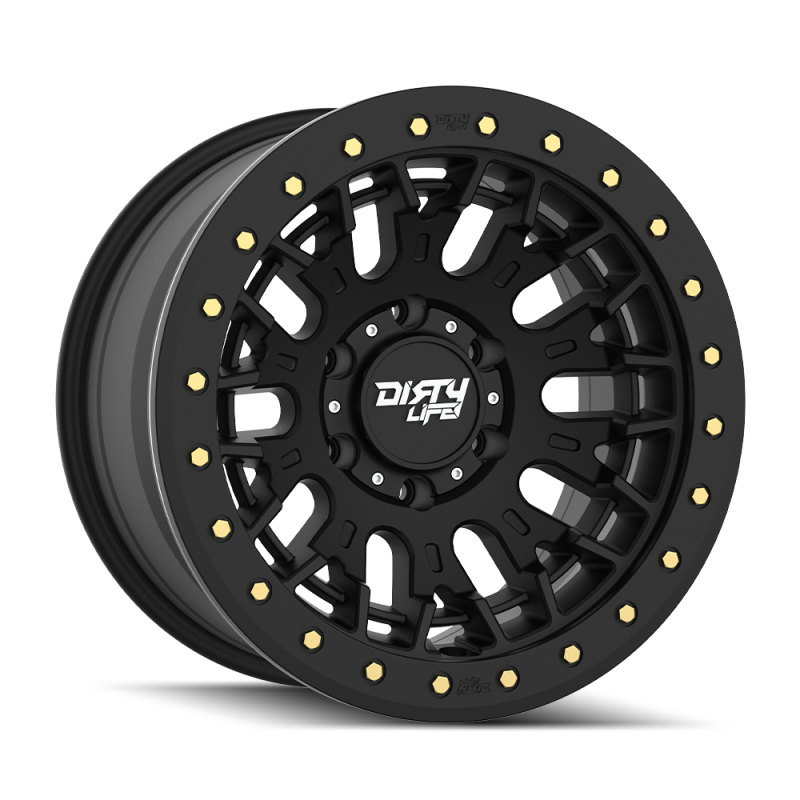 Dirty Life DT-3 17X9 6x139.7 -12 Offset - Satin Black w/ Simulated Beadlock - Dirty Life - part 9317-7983MB - TLNS Motorsports
