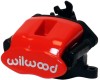 Wilwood Caliper-Combination Parking Brake-Pos 6-L/H-Red 41mm piston .81in Disc - Wilwood - part 120-10112-6-RD - TLNS Motorsports