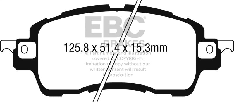 EBC 2016+ Toyota Yaris iA Greenstuff Front Brake Pads - part DP22275 - TLNS Motorsports