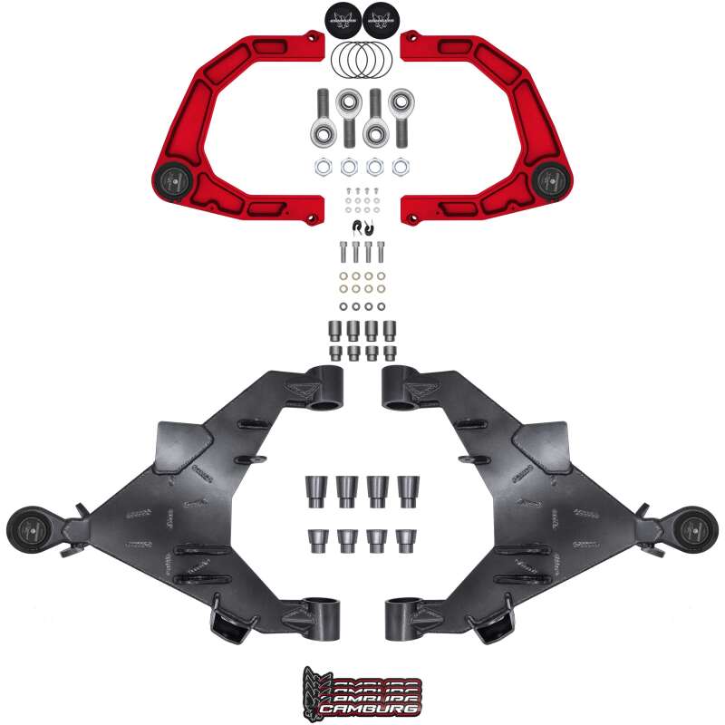 Camburg 22-25 Toyota Tundra 2wd/4wd Trail Series L/T Kit (BILLET XJ UCA) (RED) - Camburg - part CAM-310217-KX-RED - TLNS Motorsports