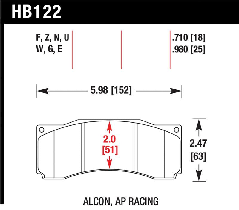 Hawk Stoptech ST-60 Caliper HP+ Street Brake Pads - part HB122N.710 - TLNS Motorsports