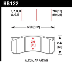 Hawk Stoptech ST-60 Caliper HP+ Street Brake Pads - part HB122N.710 - TLNS Motorsports