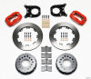 Wilwood Forged Dynalite P/S Rear Kit Red Chev 12 Bolt w/Clip Eliminator - Wilwood - part 140-5236-R - TLNS Motorsports