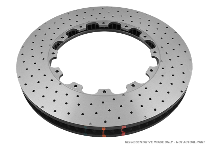 DBA 5000 Series Drilled and Dimpled Rear Replacement Rotor 09-16 Nissan R35 GTR with Alcon Brake Kit - DBA - part DBA52323.1EXD - TLNS Motorsports
