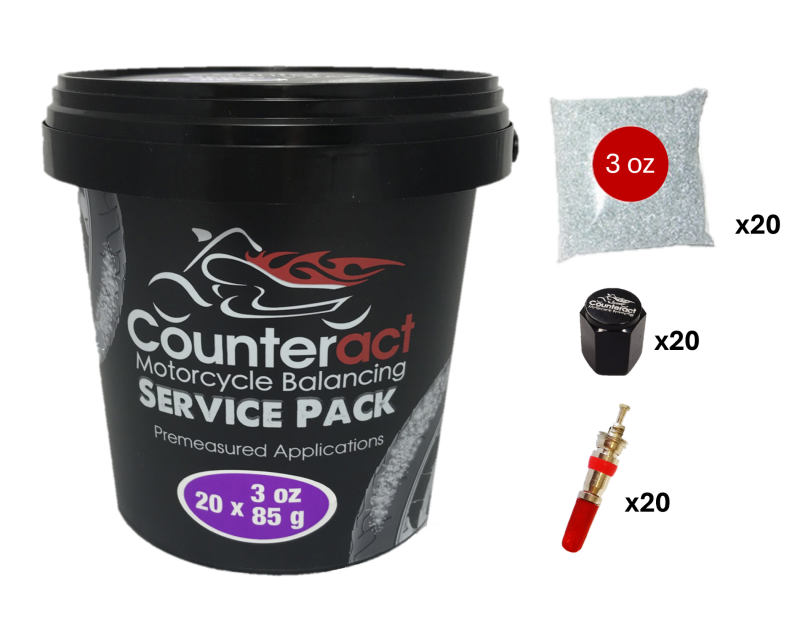Counteract Motorcycle Balance Beads Shop Service Bucket: 20 packs - 3oz bags - part MKSP3 - TLNS Motorsports