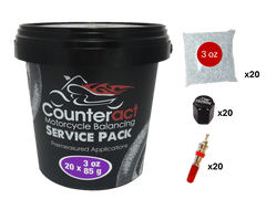 Counteract Motorcycle Balance Beads Shop Service Bucket: 20 packs - 3oz bags - part MKSP3 - TLNS Motorsports