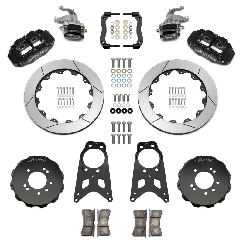 Wilwood 89-98 Nissan 240SX FNSL4R/MC4 Rear Parking BBK w/ 13.50in Slotted Rotors - Black - Wilwood - part 140-18271 - TLNS Motorsports