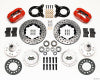 Wilwood Forged Dynalite Front Kit 11.00in Drill Red 1970-1973 Mustang Disc & Drum Spindle - Wilwood - part 140-11073-DR - TLNS Motorsports
