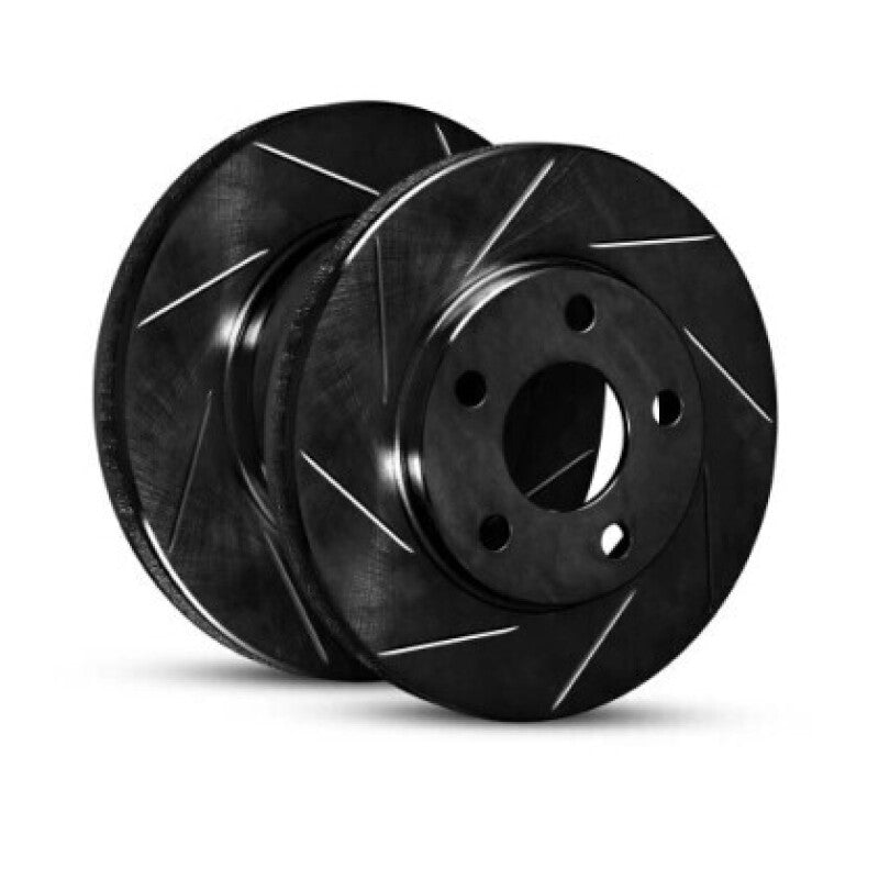 R1 07-21 BMW X1 (Mexico) Front Left Slotted Black Brake Rotor - R1 Concepts - part 613-31089L - TLNS Motorsports