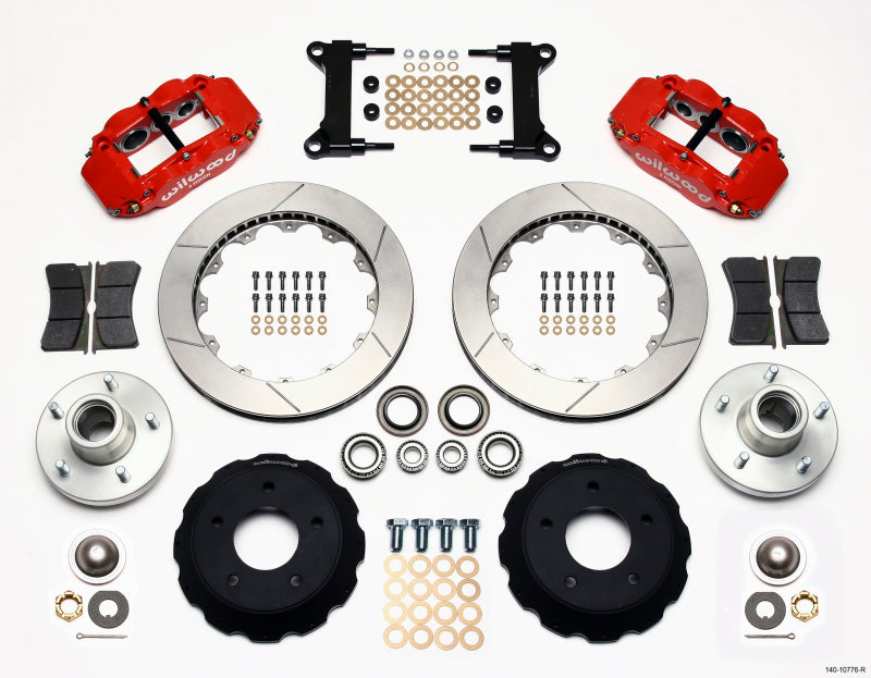 Wilwood Narrow Superlite 6R Front Hub Kit 14.00in Red Chevy C-10 60-87 CPP Drop Spindle - part 140-10776-R - TLNS Motorsports