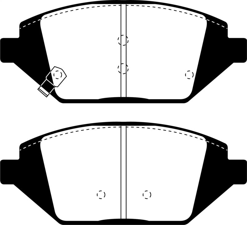 EBC 2016+ Chevrolet Spark Ultimax2 Front Brake Pads - part UD1864 - TLNS Motorsports