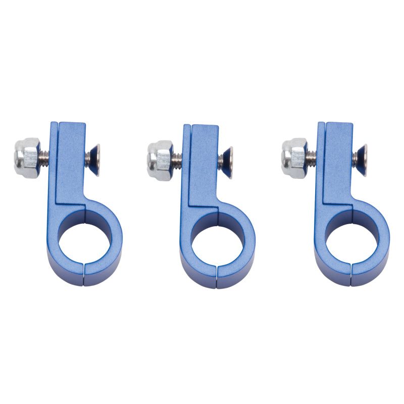 Russell Line Clamp For - 8 Tubing Blue Anodize (3 Pack) - Russell - part 654262 - TLNS Motorsports