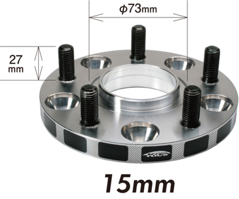 Project Kics 12X1.25 HUB56MM 5x114.3 Wide Tread Spacers - 15MM - part W5115W356 - TLNS Motorsports
