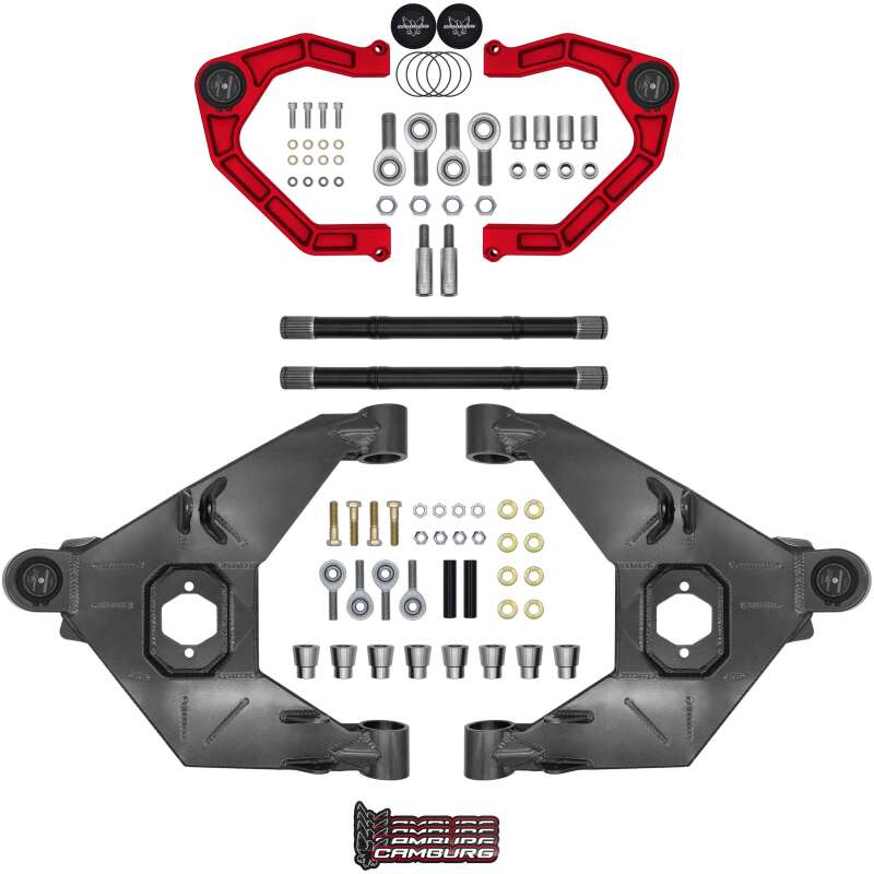 Camburg 21-25 Ford Bronco Trail Series L/T Kit w/ Axles (BILLET XJ UCA) (RED) - Camburg - part CAM-110243-KX-RED - TLNS Motorsports