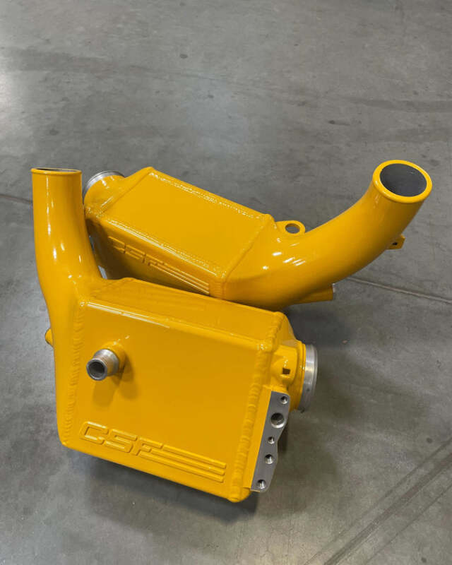 CSF 16-21 BMW M5 (F90) / 17-21 BMW M8 (F91/F92/F93) Twin Charge-Air-Cooler Set - Mustard Yellow - CSF - part 8178MY - TLNS Motorsports